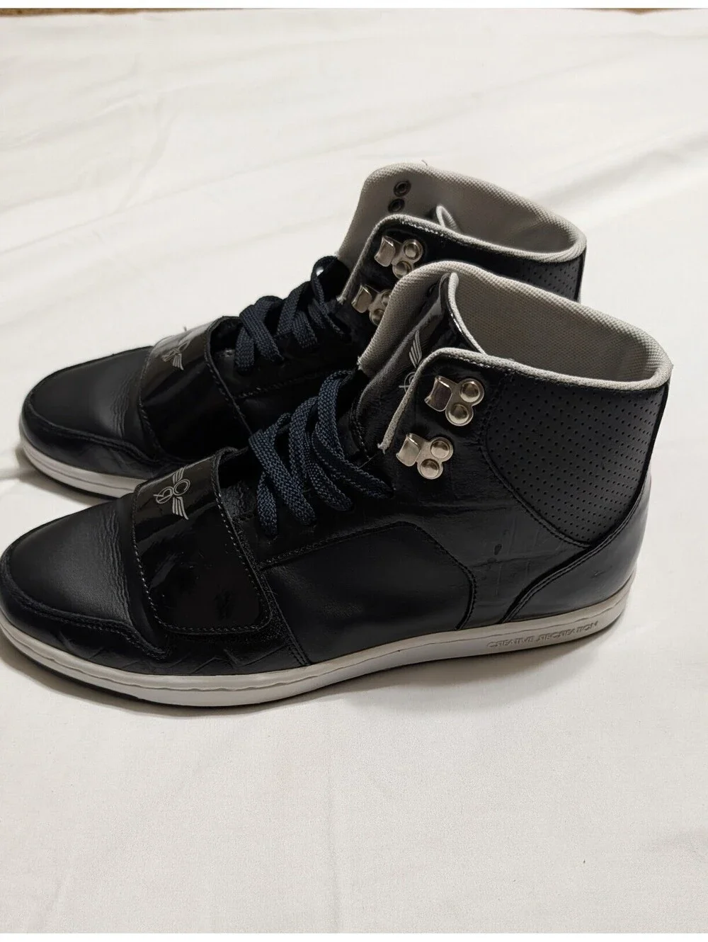 Creative Recreation Cesario Hi Black Patent Leather High Top Men's Size 9 CR439